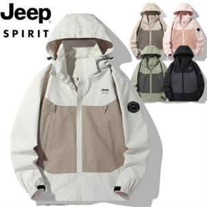 지프 JEEP SPIRIT 봄가을 남녀공용 캐주얼 셔츠 코트 방수 바람막이 야상 점퍼 홑겹 바람막이JP45368