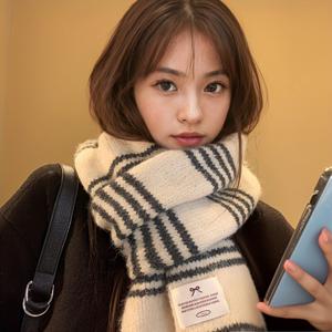 클래식 체크 울 머플러