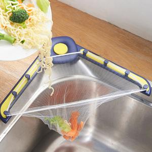 음식물 쓰레기 거름망 거치대 부착식 씽크대 코너 음쓰 망 홀더