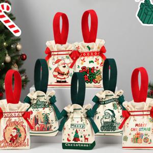 크리스마스 선물주머니 트리장식 캔버스가방 4종세트