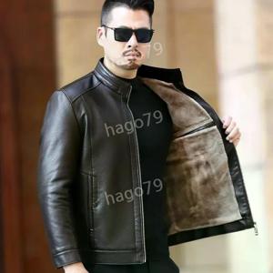 양가죽 남성용 가죽 재킷 모피 겨울 자켓 빅사이즈