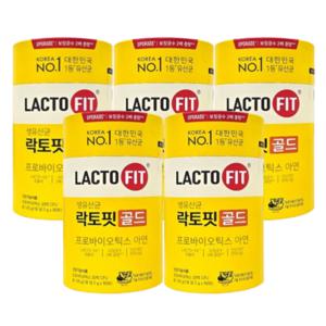 종근당 락토핏 생유산균 골드 프로바이오틱스 아연 5통(250포)