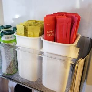 냉장고 문  소스 보관함/다용도/트레이/정리함/양념/수납함/보관통/정리/소품/정리정돈/미니