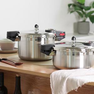 퀸센스 국내생산 안심316 통3중 IH 인덕션 스텐 압력솥 2종(4.0L/5.3L)