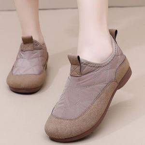 여성 겨울 방한화 패딩 기모 신발 부츠 융털 안감 슬립온