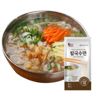 신선마켓 글루텐프리면 쌀칼국수면 500g 2봉 쌀/전분/소금 으로만든