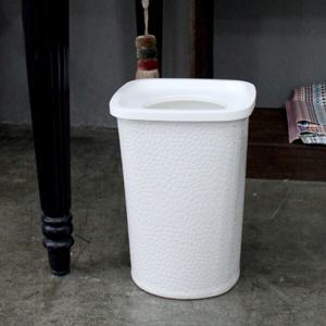 가죽 정사각 오픈 휴지통 7L 거실 휴지통 사무실 쓰레기통