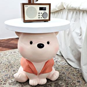 트론 곰돌이 사이드테이블 집들이 개업 선물  개업 선물 거실 쇼파 협탁 트레이