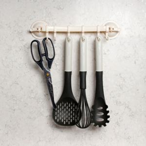 다용도 흡착 6링 고리/후크/욕실/주방/걸이/헹거/무타공/소품/조리기구/모서리/벽에붙이는걸이/벽부착/레버