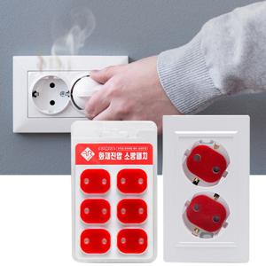 콘센트용 자동 화재진압 소화 패치 멀티탭 화재예방 파이어립 6개입 1세트 우리집 화재지킴이
