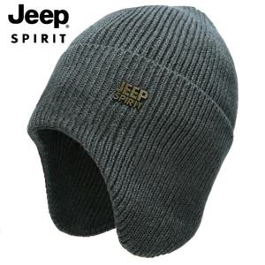 지프 JEEP SPIRIT 겨울 털모자 기모 두께 보온모 귀 보호대 캐주얼 모자 등산모 A0634
