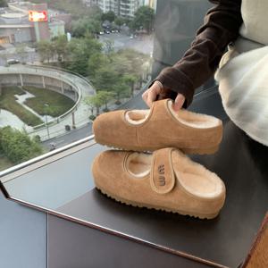 여성 겨울 보온 슬리퍼  메리제인 털 슬리퍼 플랫 슈즈
