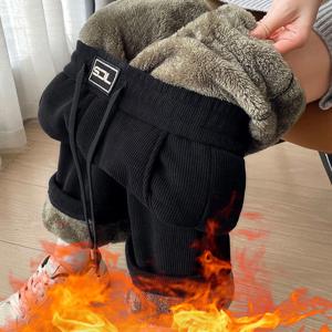 여성 겨율 코튜로이 골덴 팬츠 융털 기모 털 밴딩 바지