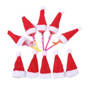 J2K 미니 산타모자 크리스마스 데코 20개 와인병 성탄절 장식