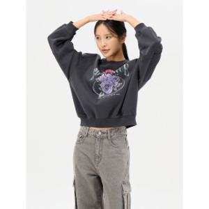 탑텐 FW 남녀공용 역대급 특가 여성)  플리스 그래픽 스웨트셔츠_MSE4TR2902