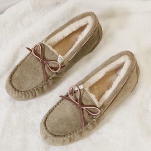 PURETONE 여성 뽀글이 단화 슈즈 방한 털단화 겨울 외출용 신발