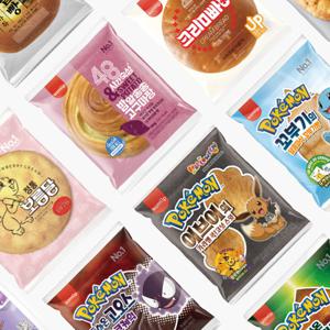 삼립 간식 빵 8봉 보름달빵 단팥빵 크림 슈크림 초코롤 카스테라 파이 도넛 디저트 포켓몬 이브이 메타몽