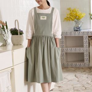 쁘띠 애플민트 원피스 앞치마 바리스타 카페 주방 미용실 식당 신혼 유치원 이지오 앞치마 제작전문