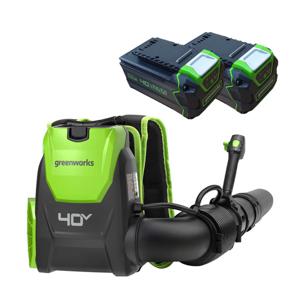 그린웍스 40V 충전식 백팩 브로워 2팩 (배터리2충전기1포함) B2 5.0Ah 제설