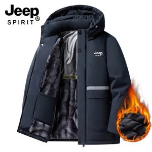 JEEP 겨울 남자 기모 밀리터리 자켓 바람막이 점퍼 후드 집업자켓 방수 코트 따뜻한 야상 전술 자켓 등산복