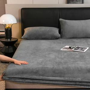 낮잠 겨울용 밀크 플리스 매트리스 커버 플란넬 풀 커버 침대 시트 커버