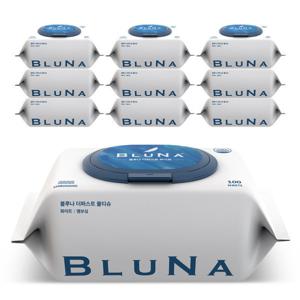 블루나 더퍼스트 물티슈 화이트 캡형 엠보싱 아기물티슈 100매 20팩 55평량 GMP인증 7단계정수