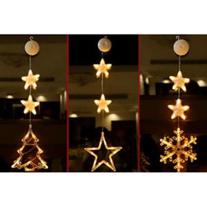 J2K 3단 조명 LED 크리스마스 트리 눈꽃 별 종 데코