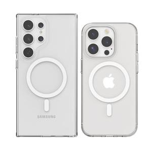 최신 갤럭시 아이폰 투명 케이스 2배자력 맥세이프 베이직 / 핸드폰케이스 S25 엣지 S24 S23 17 16 15 14