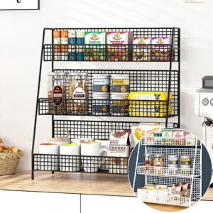 철재 3단 거실 주방 틈새 수납 선반