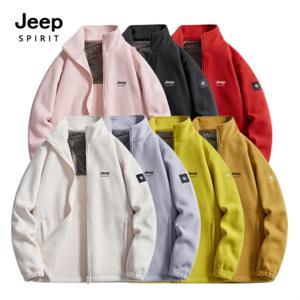 지프스피릿 남녀공용 기모 집업 스포티 아우터 트레이닝룩 KP2518