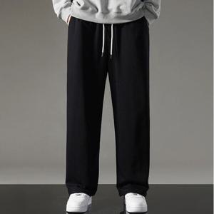트렌디 심플 남성 베이직 기모 와이드 루즈핏 밴딩 바지 데일리 오버핏 트레이닝 팬츠 (2장이상추가할인)