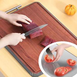 스텐 나무 양면 위생 대형 도마 물기 흐름 방지