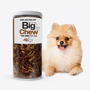 (무배+2개사면 2천원 할인)빅츄 꼬불이 치즈 오리/양고기 900g 강아지 간식 국산 100%