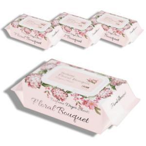 (2+2) 휴홈 플로럴부케 고농축 퍼퓸 건조기시트 2+2 320매 제로플라스틱 대나무원단