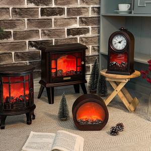 크리스마스 불멍 무드등 시리즈 빈티지 LED 무선 인테리어 집들이 조명 무드등 불타는 크리스마스장식 캠핑