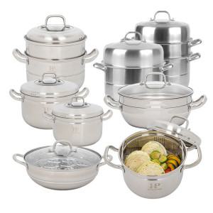 홈파워 인덕션 프리미엄 스텐 찜 냄비 찜기 곰솥 2단 3단 모음전 쿠폰 최대 할인가격