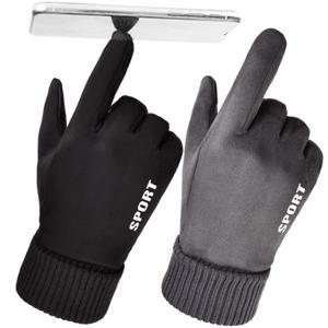 남성 스웨이드 스마트폰 터치 스포츠 장갑 겨울 방한 보온 등산 운동 아웃도어 자전거 라이딩 남자 장갑