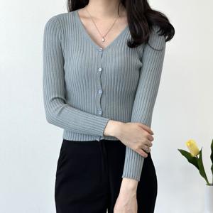 베이지베이글 가을 가디건 슬림 골지 여성 간절기가디건