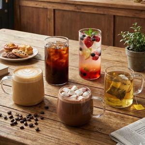 소홈 내열유리컵 JI 물컵 홈카페 아이스 커피