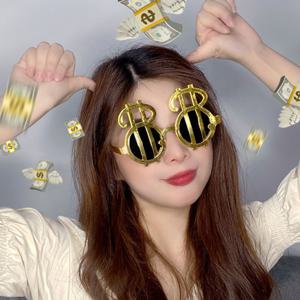 (4개입) (달러 선글라스) 파티용품 안경 선글라스 재밌는 웃긴 소품 체육대회 학예회 놀이공원 할로윈 생일