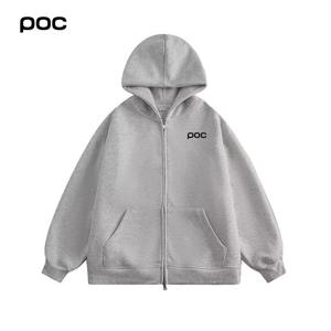 POC가디건 남성용 하프코트 후드 헤비 트레이닝 자켓 POC