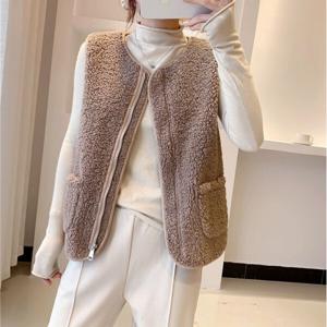 NEW 심플 양털 데일리 뽀글이 경량 보온 방한 지퍼 조끼 베이직 트렌디 후리스 집업 내피 (2장이상추가할인)