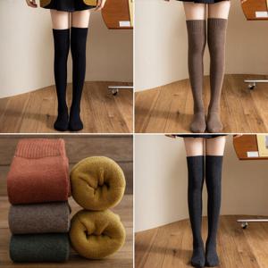 여성 기모 롱 니삭스 겨울양말 긴양말 레그워머 고급원단