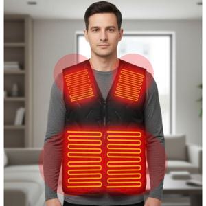 MAX 스마트 온열 3단 온도조절 열선 기모 안감 조끼 발열 패드 방한 보온 V넥 베스트 (2장이상추가할인)