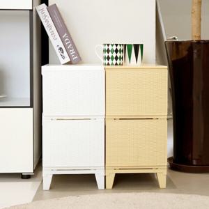1+1 가든 라탄 서랍장 슬림형 2단 틈새 240 플라스틱 수납장 드레스룸 옷 양말 다용도 정리 수납 (4 Color)