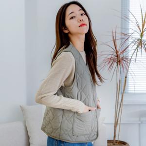(한정 특가) 따뜻한 양모 초경량 퀼팅 조끼 이너 실내에서 입기 좋아요