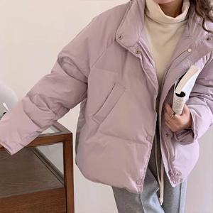 여성 숏 퀼팅 캐주얼 패딩 점퍼