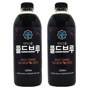 인더스콜 콜드브루 원액 대용량 더치커피1000ml 2개