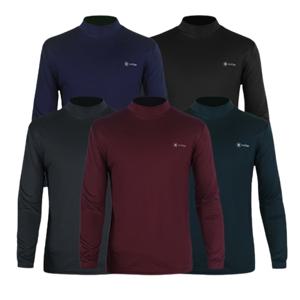 1+1+1 가을 따뜻한 얇은 기모 반목 티셔츠 기능성  약기모 목티 등산 낚시 운동복