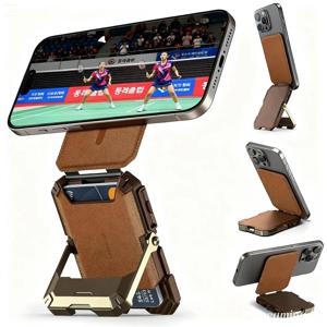 휴대용 자석휴대폰 스탠드 신용 카드 홀더 지갑 삼각대 겸용